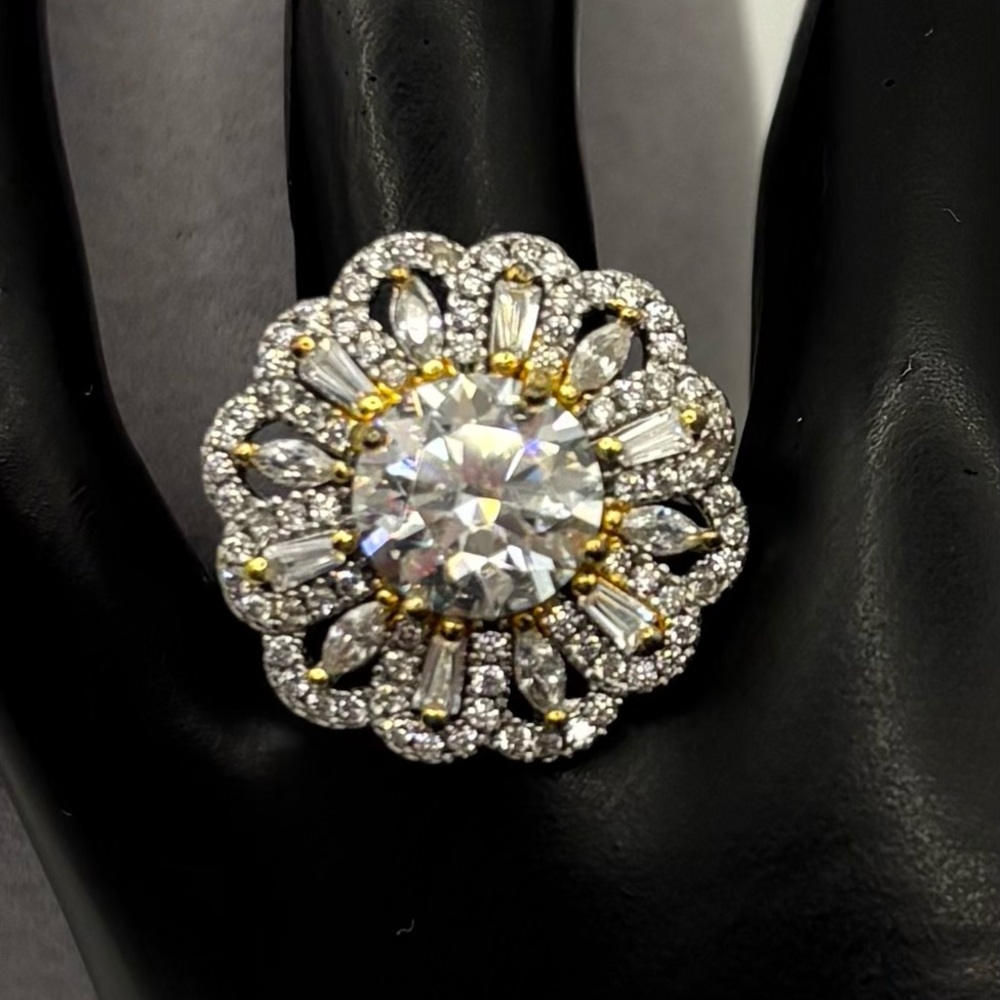Moissanite 2ct Sterling Silver Ring